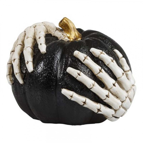 Svart pumpa med skeletthnder Liten i gruppen Hgtider / Halloween / Halloweendekoration hos PARTAJSHOP AB (96688)