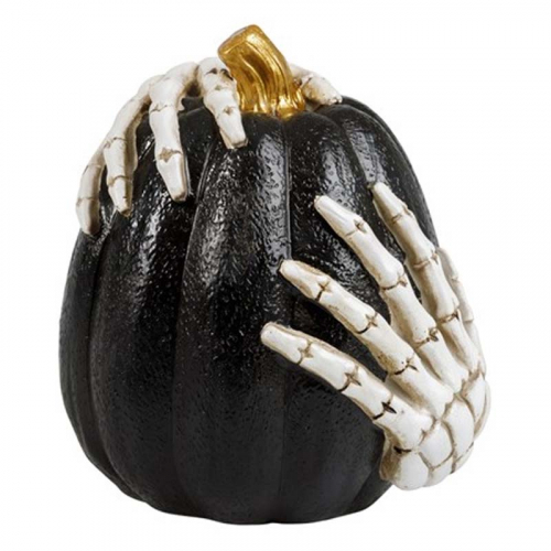 Svart pumpa med skeletthnder Stor i gruppen Hgtider / Halloween / Halloweendekoration hos PARTAJSHOP AB (96689)