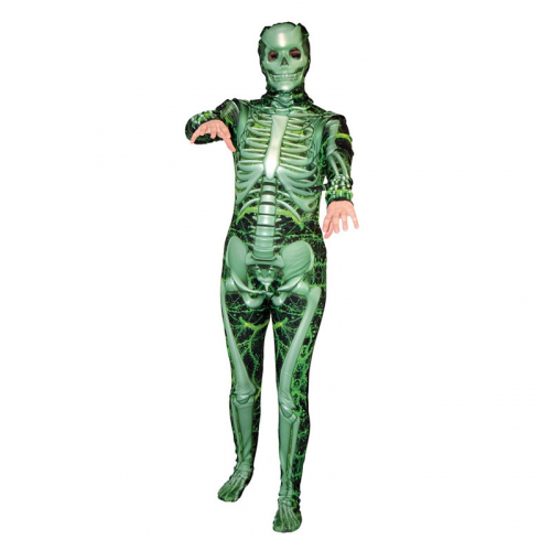 Skelettdrkt med mask i gruppen Hgtider / Halloween / Halloweendrkter / Skelettdrkter hos PARTAJSHOP AB (96714)