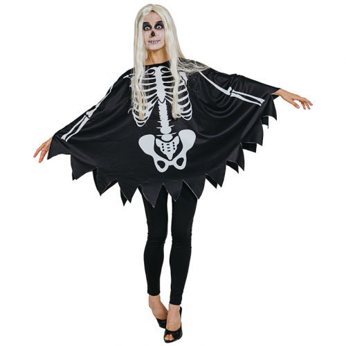 Skelett poncho i gruppen Hgtider / Halloween / Halloweendrkter / Skelettdrkter hos PARTAJSHOP AB (97081)