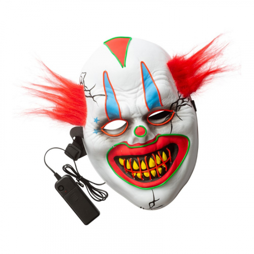 Mask Clown ledljus i gruppen Hgtider / Halloween / Halloweenmasker hos PARTAJSHOP AB (97117a)