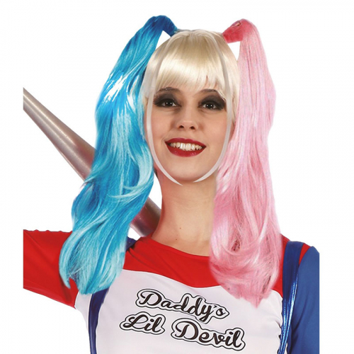 Harley quinn Peruk i gruppen Hgtider / Halloween / Halloweentillbehr hos PARTAJSHOP AB (97284)