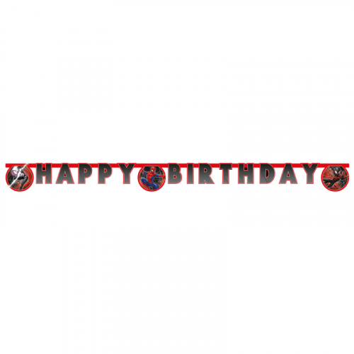 Girlang spiderman happy birthday i gruppen Festartiklar / Barnkalas / Spiderman hos PARTAJSHOP AB (97319a)