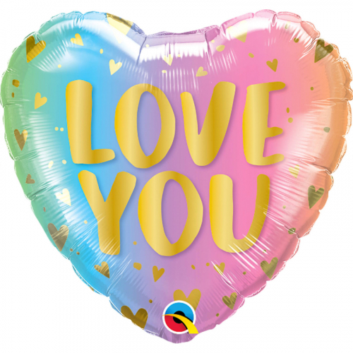 Folieballong Love You Pastell i gruppen Festartiklar / Festteman / Fdelsedagsfest / Guld hos PARTAJSHOP AB (97433Q)