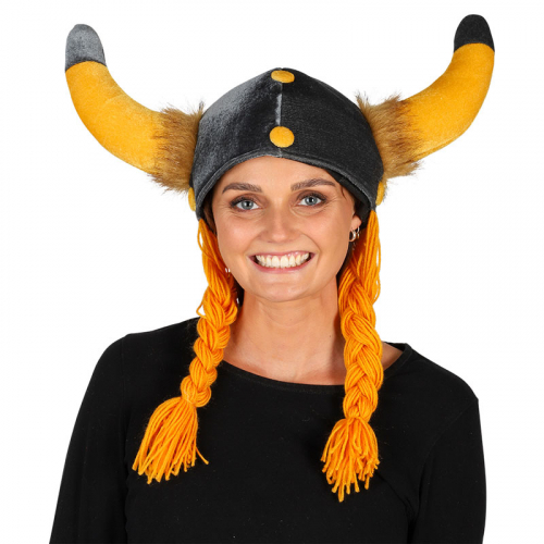 Viking hatt med fltor i gruppen Hgtider / Halloween / Halloweentillbehr hos PARTAJSHOP AB (97462)