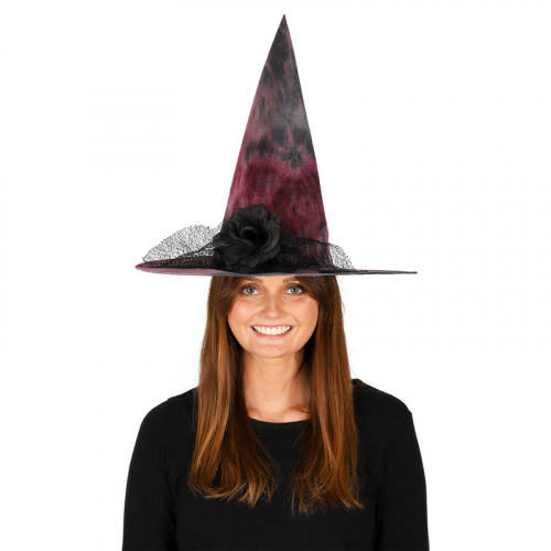 Hxhatt lila svart flammig i gruppen Hgtider / Halloween / Halloweentillbehr hos PARTAJSHOP AB (97465)