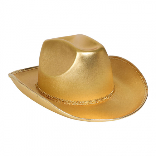 Cowboyhatt Guld i gruppen Maskerad / Hattar / Vuxenhattar hos PARTAJSHOP AB (97467)