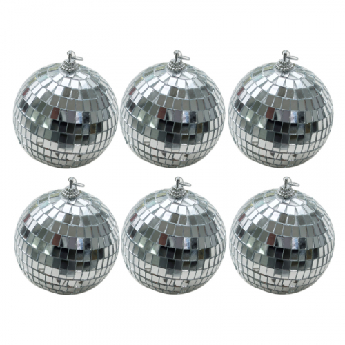 Discobollar Silver 6-pack i gruppen Högtider / Nyårsafton / Nyårsdekoration hos PARTAJSHOP AB (97487)