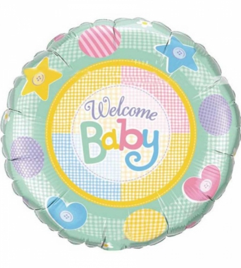 Ballong Welcome baby i gruppen Hgtider / Dop / Dop Ballonger hos PARTAJSHOP AB (98170-01Q)