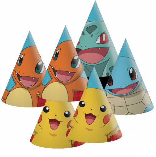kalas hattar pokemon 6-pack i gruppen Festartiklar / Barnkalas / Pokémon hos PARTAJSHOP AB (98394)