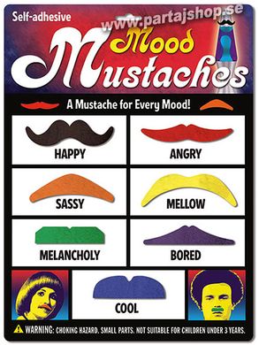 Mustascher, Humr i gruppen Maskerad / Skgg & mustasch  / Mustascher hos PARTAJSHOP AB (A12100-G222)