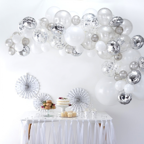 Ballonggirlang Silver i gruppen Hgtider / Brllop / Brllopsteman / Silver & White hos PARTAJSHOP AB (BA-302)