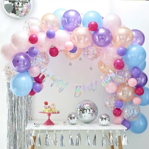 Ballonggirlang Pastel i gruppen Hgtider / Brllop / Brllopsteman / Silver & White hos PARTAJSHOP AB (BA-307)