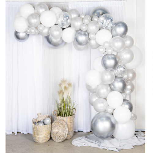 Ballonggirlang Silver i gruppen Hgtider / Brllop / Brllopsteman / Silver & White hos PARTAJSHOP AB (BA001)