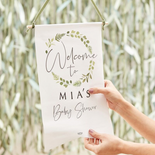 Personlig vlkomstskylt Babyshower i gruppen Hgtider / Baby shower / Hey Baby hos PARTAJSHOP AB (BAB-110)