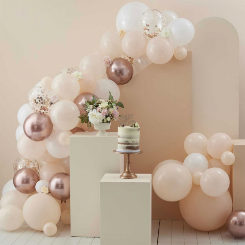  Ballonggirlang Beige  i gruppen Hgtider / Brllop / Brllopsteman / Rosegold hos PARTAJSHOP AB (BL-104)