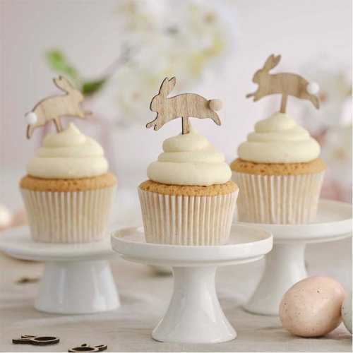 Cupcake toppers Bunny i gruppen Festartiklar / Bakning & tbart  / Trtdekorationer hos PARTAJSHOP AB (BU-111)