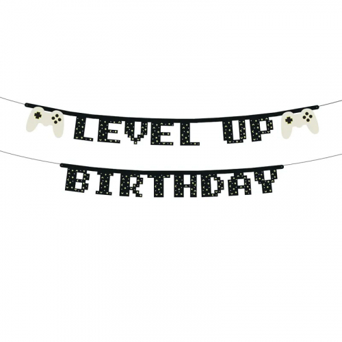 Girlang Level Up i gruppen Festartiklar / Dekorationer / Girlanger & vimplar hos PARTAJSHOP AB (GRL110)