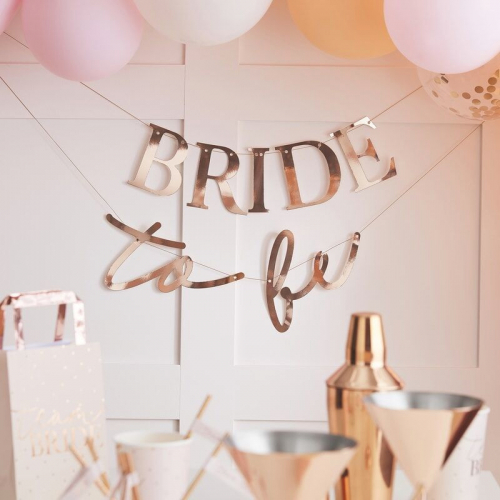 Girlang Bride To Be Rosguld i gruppen Hgtider / Mhippa / Mhippa Teman / Team Bride hos PARTAJSHOP AB (HN-812)