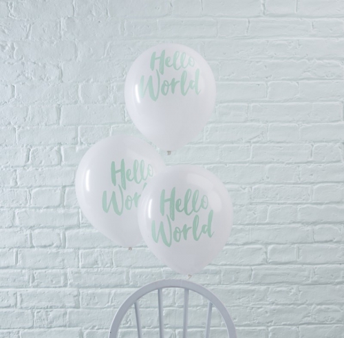 Ballonger hello world i gruppen Hgtider / Dop / Dop Ballonger hos PARTAJSHOP AB (HW-813)