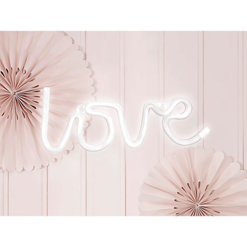 Neonskylt LOVE  i gruppen Hgtider / Brllop / Brllopsteman / Silver & White hos PARTAJSHOP AB (NEON1-008)