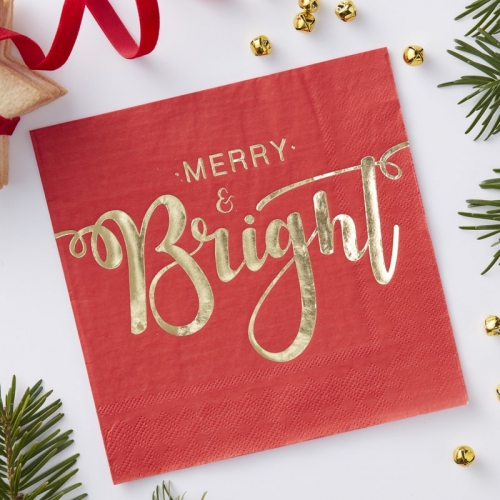 Servetter Merry Bright i gruppen Hgtider / Jul / Juldukning hos PARTAJSHOP AB (RG-303)