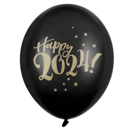 Ballonger happy new year 2024 i gruppen Hgtider / Nyrsafton / Nyrsballonger hos PARTAJSHOP AB (SB14P-200-2024-6)