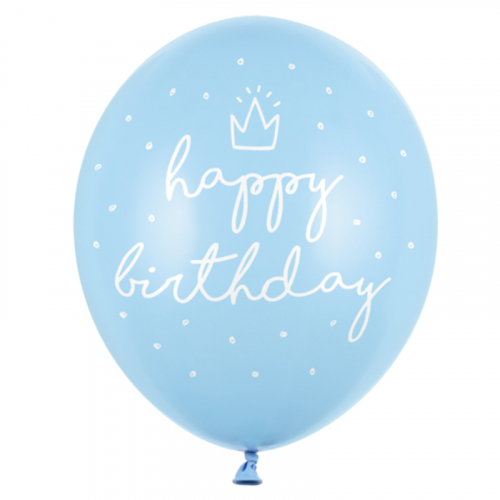 Latexballonger Pastellbl Birthday 6-pack i gruppen Festartiklar / Festteman / Fdelsedagsfest / Bltt hos PARTAJSHOP AB (SB14P-244-011-6)