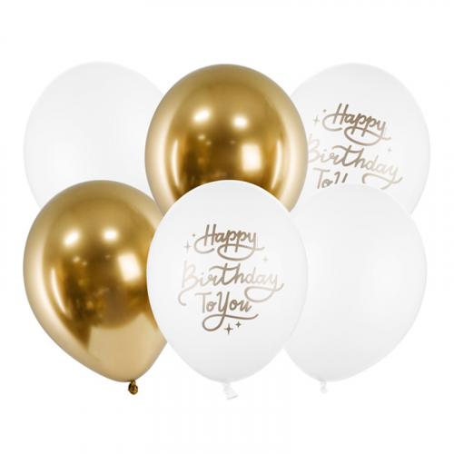 Ballonger Happy Birthday i gruppen Festartiklar / Festteman / Fdelsedagsfest / Guld hos PARTAJSHOP AB (SB14P-305-000-6)