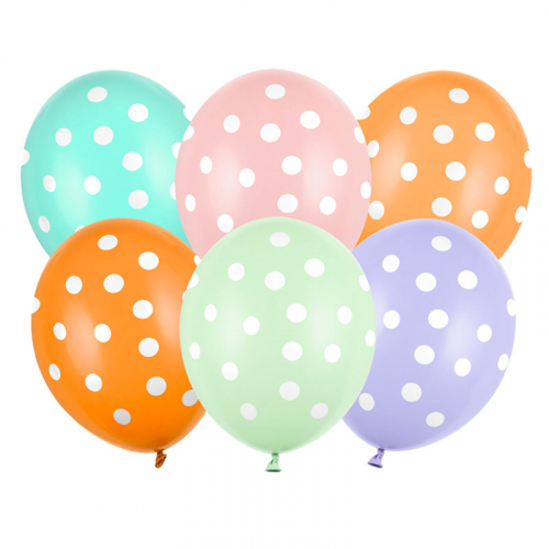 Latexballonger Pastell Prickar i gruppen Hgtider / Dop / Dop Ballonger hos PARTAJSHOP AB (SB14P-318-000-6)