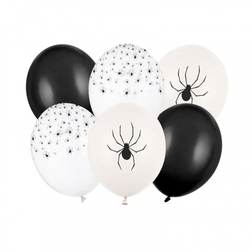 Ballonger Spider 6-pack i gruppen Hgtider / Halloween / Halloweenballonger hos PARTAJSHOP AB (SB14P-346-000-6)