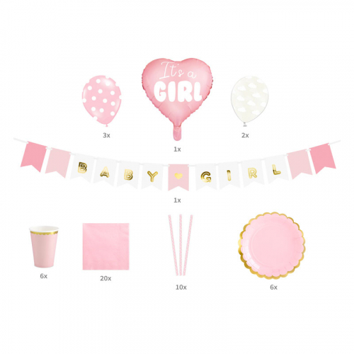 Dekorationsbox Girl Babyshower i gruppen Hgtider / Baby shower / It's a GIRL hos PARTAJSHOP AB (SET2-081-EU2)