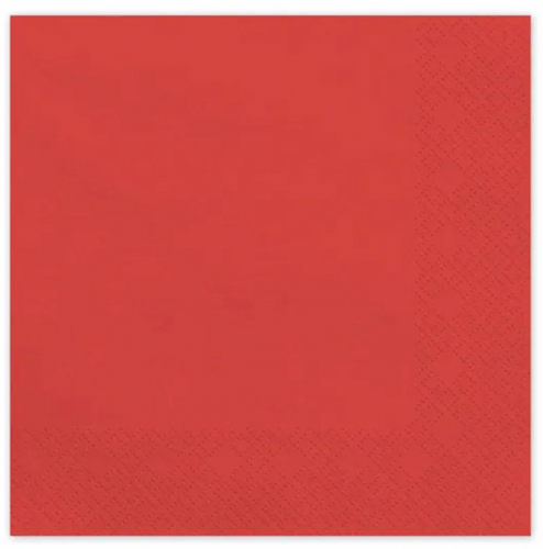 Servetter mörkröd 20-pack i gruppen Festartiklar / Dukning / Engångsartiklar hos PARTAJSHOP AB (SP33-109-007C)