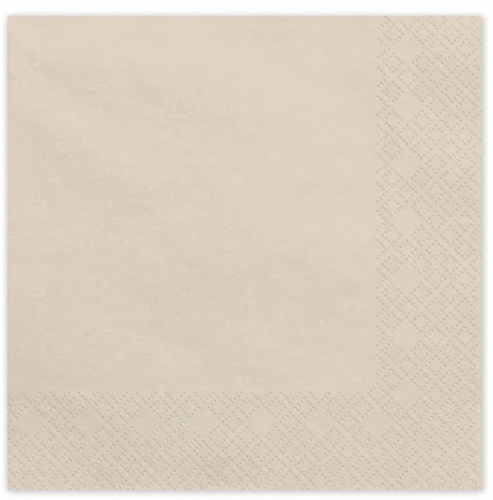 Servetter beige 20-pack i gruppen Festartiklar / Dukning / Engångsartiklar hos PARTAJSHOP AB (SP33-109-013)