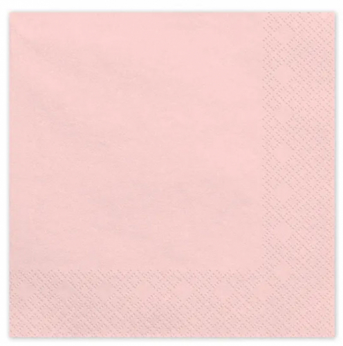 Servetter ljusrosa 20-pack i gruppen Festartiklar / Dukning / Engångsartiklar hos PARTAJSHOP AB (SP33-109-081S)