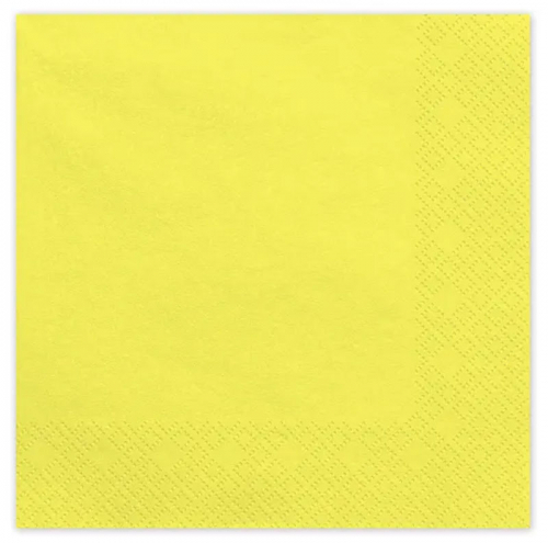Servetter gul 20-pack i gruppen Festartiklar / Dukning / Engångsartiklar hos PARTAJSHOP AB (SP33-109-084)