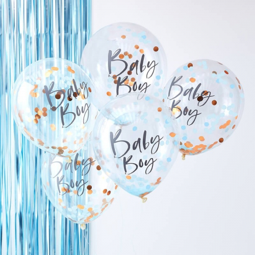 Konfettiballonger Baby Boy i gruppen Hgtider / Baby shower / It's a BOY hos PARTAJSHOP AB (TW-802)