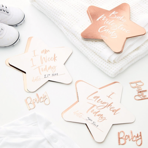 Milestone Fotokort Ros i gruppen Hgtider / Baby shower / Twinkle Twinkle  hos PARTAJSHOP AB (TW-814)