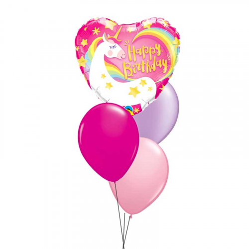 Uppblst ballongbukett Enhrning i gruppen Festartiklar / Ballonger / Uppblsta Heliumballonger  hos PARTAJSHOP AB (ballonbukett07)