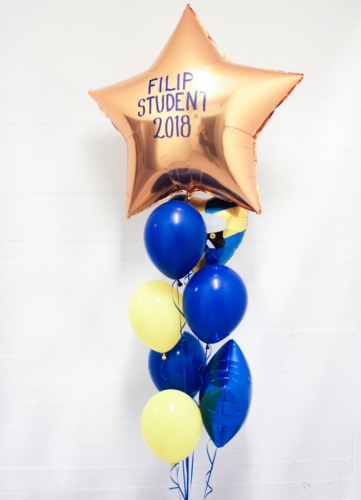Ballongbukett nr.1 i gruppen Festartiklar / Ballonger / Uppblsta Heliumballonger  hos PARTAJSHOP AB (ballongbukett_student_1)