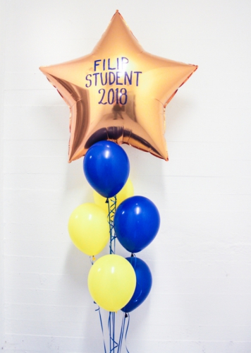 Ballongbukett nr.2 i gruppen Festartiklar / Ballonger / Uppblsta Heliumballonger  hos PARTAJSHOP AB (ballongbukett_student_2)