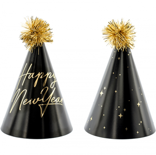 Partyhattar Happy New Year i gruppen Hgtider / Nyrsafton / Nyrsaccessoarer hos PARTAJSHOP AB (cpp13)