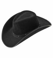 Cowboyhatt Svart med nitar 