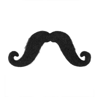 Mustasch Elegant Svart