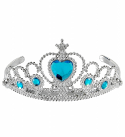 Tiara Silver med blå stenar
