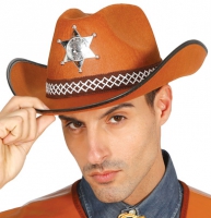 Cowboyhatt Brun