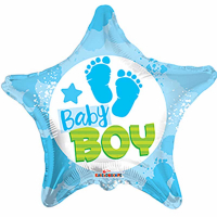 Folieballong Baby Boy Stj�rna