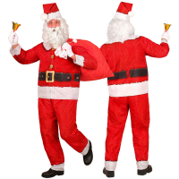 Tomtedräkt med tryck vuxen i gruppen Högtider / Jul / Tomtedräkter hos PARTAJSHOP AB (15851-r)
