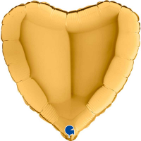Folieballong Hjärta Guld