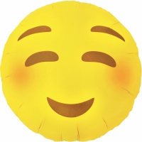 Folieballong emoji blushing 